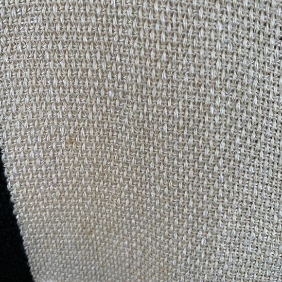 RALPH LAUREN Size M/L Black Beige Linen Silk Color Block Cardigan - Picture 5 of 12